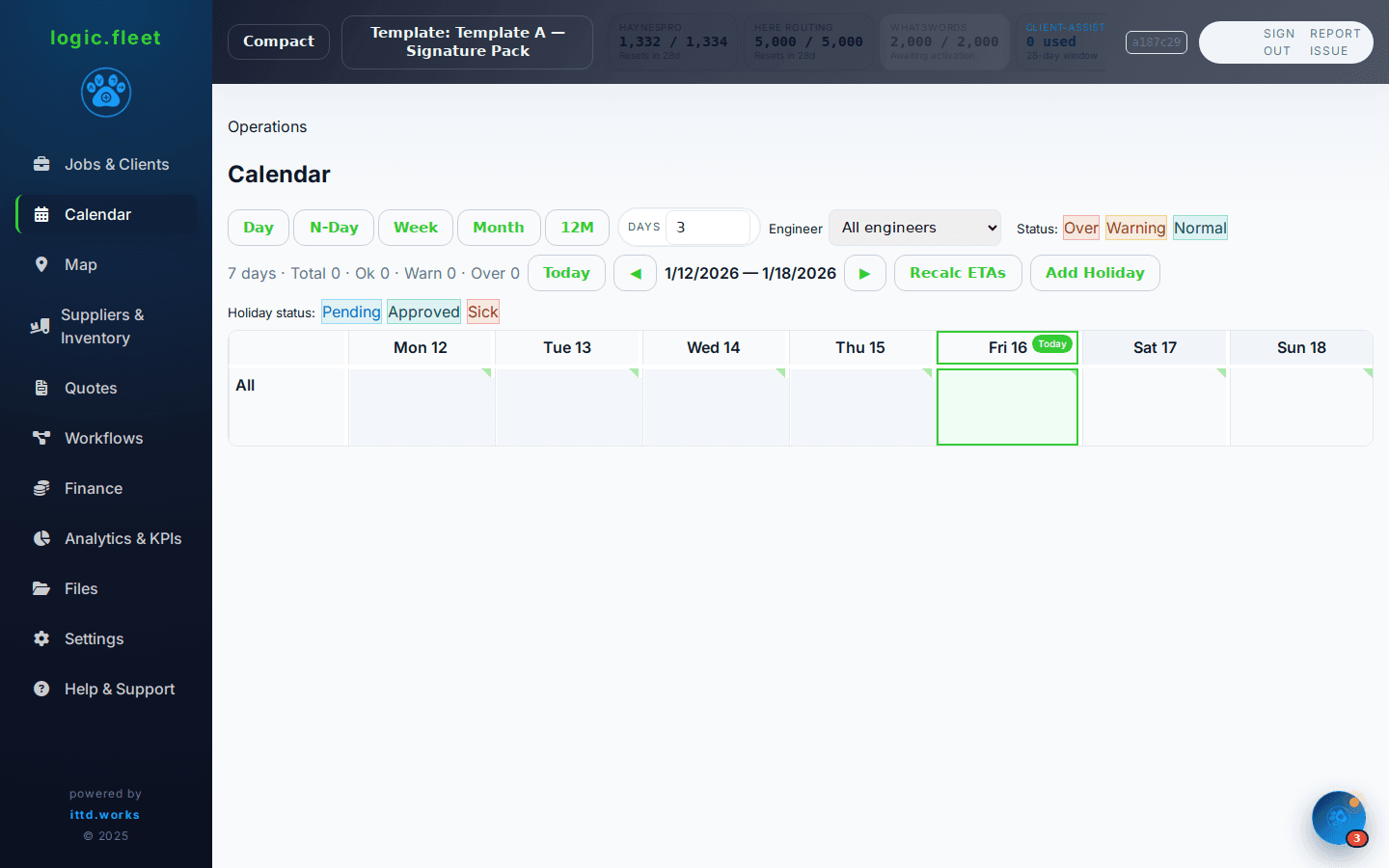 logic.fleet calendar view