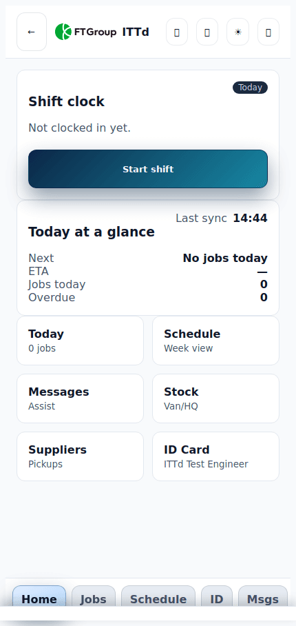 logic.fleet job detail in mobile layout